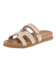 Women's Raffia Flat Sandals - Image 2 2