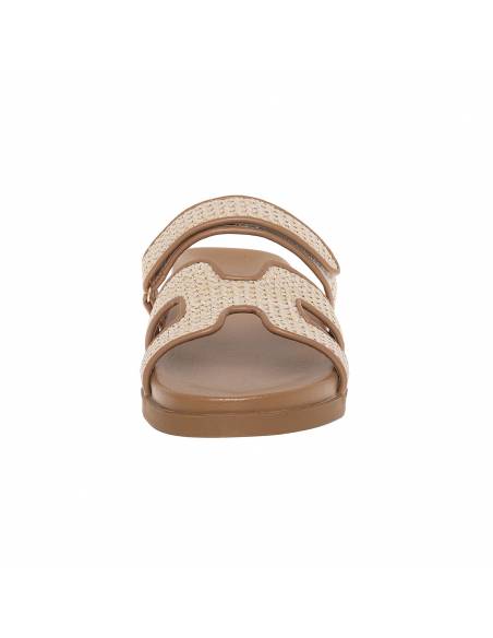 Women's Raffia Flat Sandals - Image 2