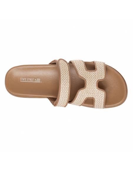 Women's Raffia Flat Sandals - Image 3