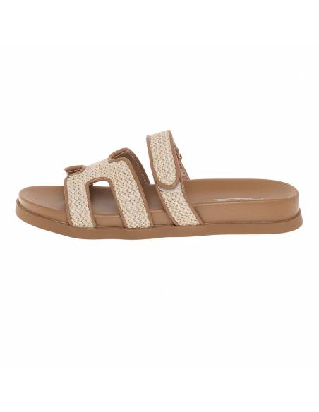 Women's Raffia Flat Sandals - Image 4